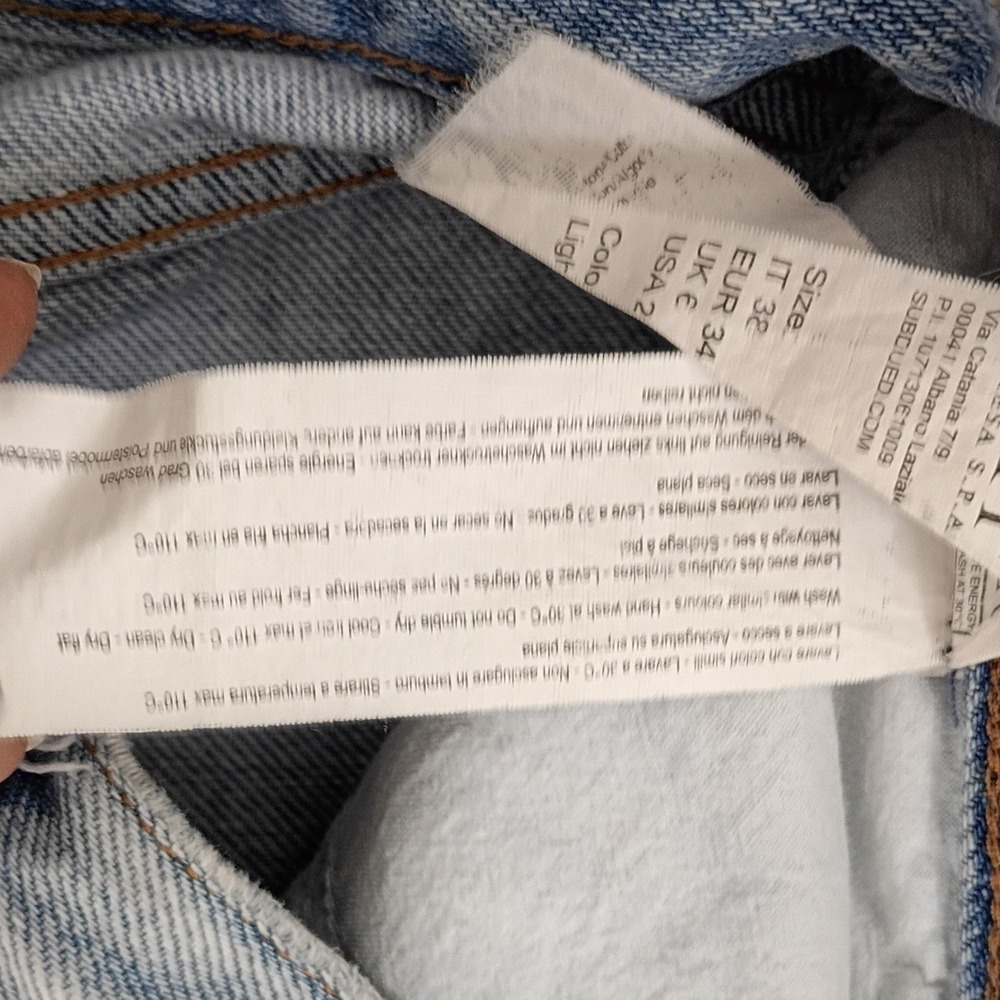 Subdued Light Blue Straight Leg Jeans High Rise Denim Size 2 W 26 x 32 - Picture 8 of 14